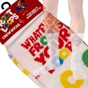 Fruit Loops Cereal Sox Crazy Socks Mens Size 6-12 Crew Novelty Gift Funny Women